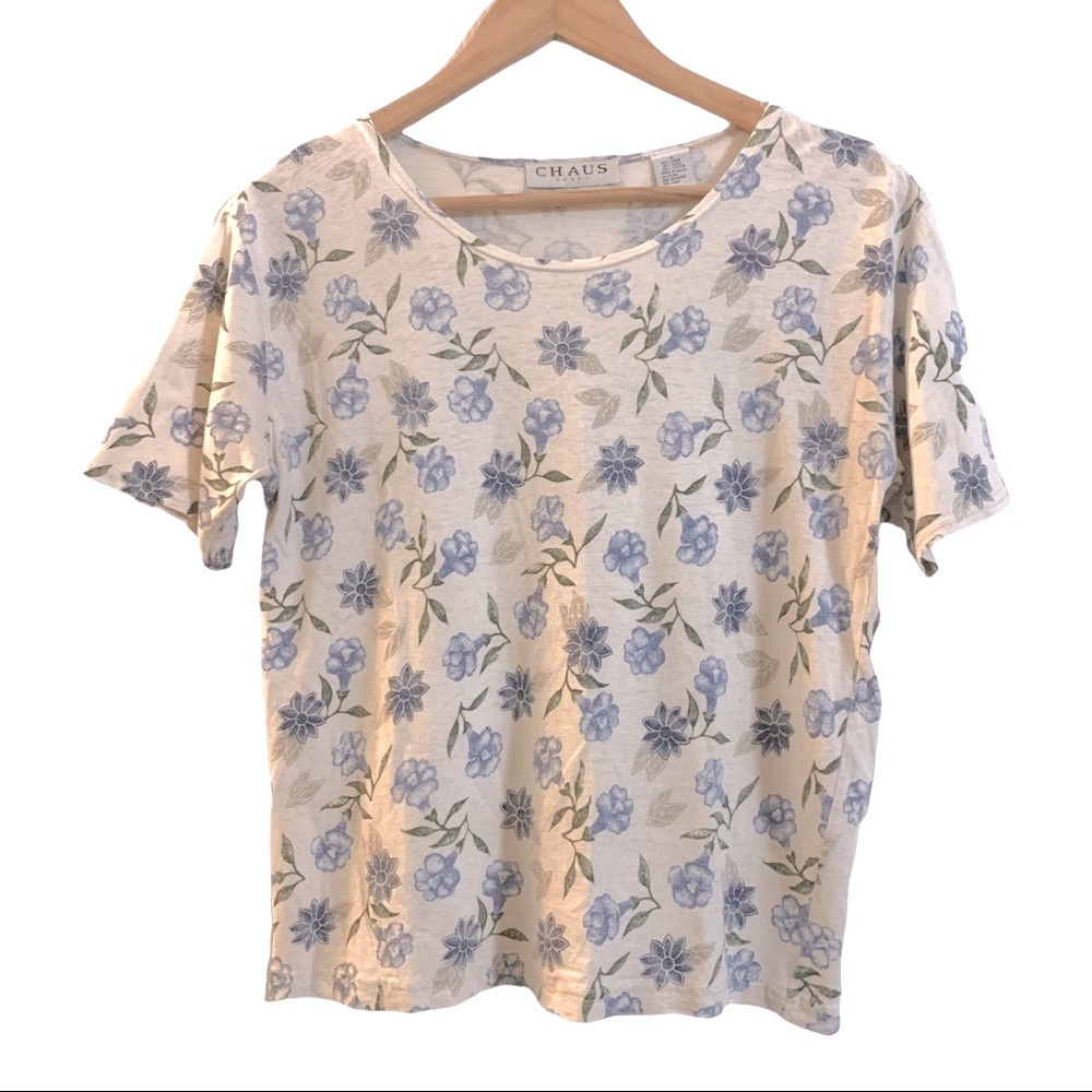 Chaus Linen Cottage Core Top S